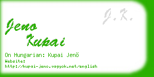 jeno kupai business card