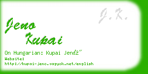 jeno kupai business card